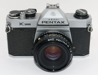 Pentax K1000 35mm SLR Film Camera Working Kit + SMC 50mm f/2 Lens - Tested - Image 1 of 4
