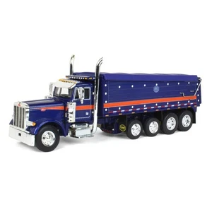 First Gear DCP 1/64 Blue Peterbilt 379 w/ Quad-Axle MAC Dump Body 60-1346 - Picture 1 of 5