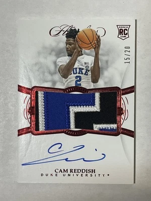 2019-20 Flawless Collegiate Cam Reddish Patch Auto RPA /20 RC Duke - Image 1 of 2