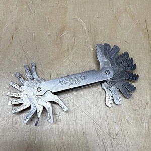VINTAGE STARRETT NO. 40 SCHRAUBEN PITCH GAGE - Bild 1 von 15