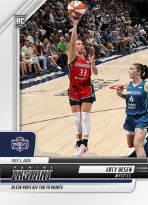 2025 Panini Instant WNBA #127 Lucy Olsen Washington Mystics RC PRESALE - Picture 1 of 2
