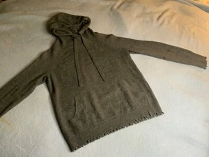 KASCHMIR HOODIE OHNE ETIKETT "DESIGNER" MÄNGEL GETRAGEN LOOK PERFEKTE FORM DAMEN GRÖSSE M - Bild 1 von 12