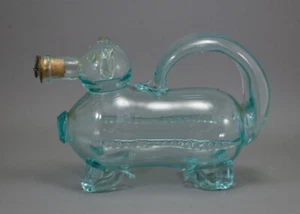 Dänischer Holmegaard Glas Dackel Hund Fyllehund Dekanter Schnapphund Gin Schwein - Bild 1 von 7