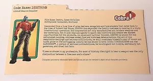 G.I. Joe DESTRO Action Figure File Card 2003 Hasbro Spy Troops 3.75 ARAH Cobra - Picture 1 of 1