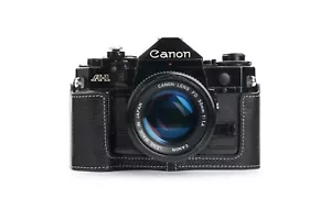 Genuine Real Leather Half Camera Case Bag Cover for Canon AE-1 AE-1P A-1 - Picture 1 of 52