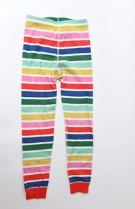 Hanna Andersson Pajama Pants Size 130 US 8 Girls Rainbow Stripe Organic Cotton - Picture 1 of 5
