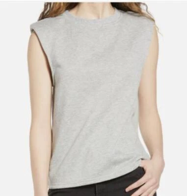 Almofada de ombro Vero Moda cinza Natalie sem mangas tamanho XS NOVA COM ETIQUETAS N198 - Imagem 1 de 4