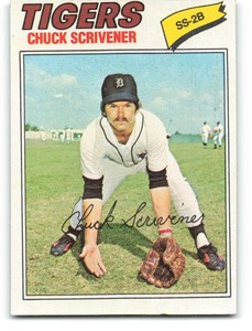 1977 Topps #173 Chuck Scrivener EX/NM RC Rookie Tigers  ID:247928