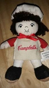 Collectable Campbell's Soup Kids Plush Girl Chef 4” Doll Beanbag Stuffed Vintage - Picture 1 of 2