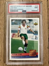 1993 Upper Deck World Cup Luis Figo #137 Future Stars RC PSA 9 English/German