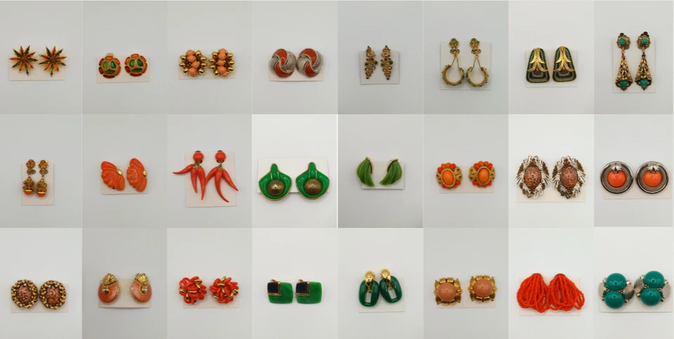 Modeschmuck - Ohrschmuck - Ohrclip - Ohrstecker - Damen - Auswahl - H.Rot/Grün - Bild 1 von 1