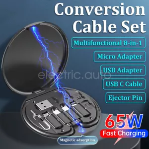 Multifunctional Charging Cable Case Convertor Set Cable Convertor Storage Box - Picture 1 of 18