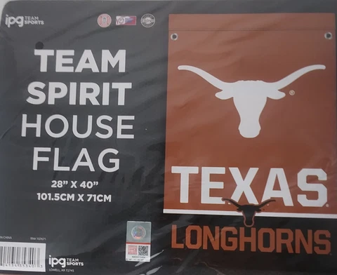 TEXAS Longhorns UT Univ Austin Team Spirit House Flag or Sports Banner 28x40 Cover