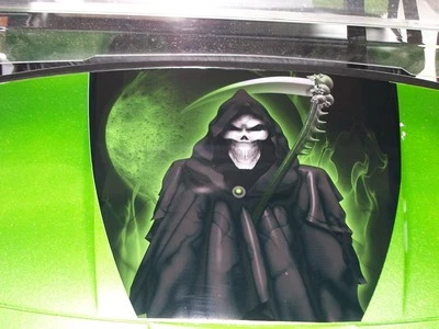 Графическая наклейка на капот гольфкара 19 дюймов Grim reaper EXGO клюшка автомобиль Yamaha череп черепа - Изображение 1 из 2