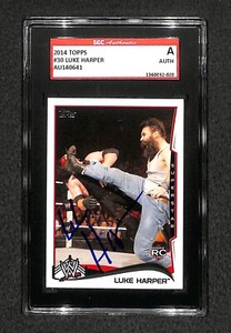 Luke Harper WWE The Wyatt Family 2014 Topps Signed Autographed Rookie Card (RC)