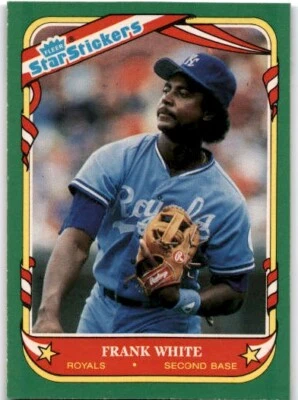 FRANK WHITE 1987 Fleer Star Stickers #123 Kansas City Royals - Image 1 of 2