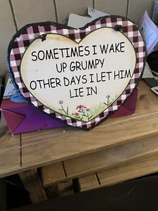 Novelty Heart Shaped Plaque Ceramic - Picture 1 of 2