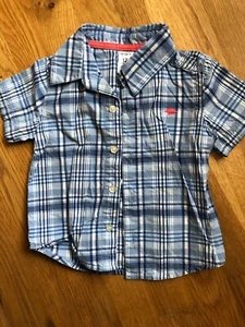 Baby Kleinkind Junge Carter 12 Monate kariertes Button-Down-Hemd Oberteil - Bild 1 von 4