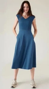 NWOT Gorgeous ATHLETA Ryder Dress XS/P Jay Blue Teal Sz Extra Small Petite $129 - Picture 1 of 6