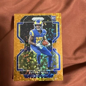 2021 Panini Prizm Tutu Atwell Orange Disco Rookie Card  #350 Los Angeles Rams - Picture 1 of 2