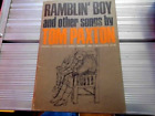 Tom Paxton, Ramblin&#39; Boy &amp; Other Songs, 1965 Song Book.