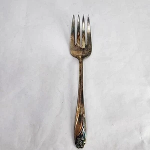 Tenedor para servir carne fría vintage 1847 Rogers Bros narciso plateado 9" - Imagen 1 de 6