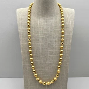 Vintage Napier Necklace Gold Tone Beaded Classic Elegant Long Strand 26 Inch - Picture 1 of 16