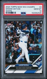 Shohei Ohtani 2024 Topps Now World Series Champs White Parallel SP #2 PSA 10 - Zdjęcie 1 z 2