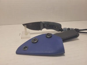 4" 2 Finger Fix Blade Boot Knife 1095 Steel Kydex Sheath - Picture 1 of 9