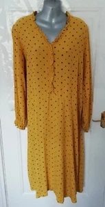 Langes Maxikleid Damen Gr. L senfschwarz Crinkle Struktur Etuikleid von M&S - Bild 1 von 10