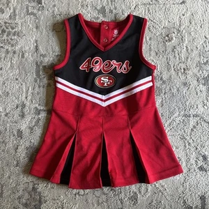 San Francisco SF 49ers NFL Team Cheerleader Jersey Dress Toddler Sz 2T - Imagen 1 de 5