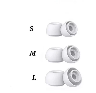 MARKENLOS 2 Paar Silikon Ohrstöpsel Ersatz für AirPods Pro 1/2 L/M/S