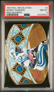 1997 Pacific Revolution Barry Sanders Ring Bearers PSA 8 - Picture 1 of 3