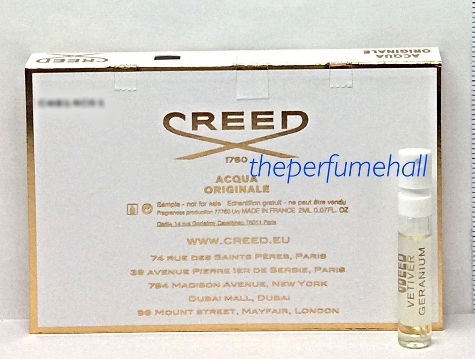 Creed Acqua Original Vetiver Geranio Muestra Limón Pachulí Rosa Cedro Madera Foto 1 de 1