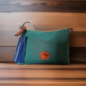 Dooney & Bourke Leaf Nylon Crossbody Pouchette Leather Small NWT - Picture 1 of 12