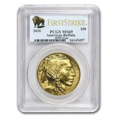 2010 1 oz Gold Buffalo MS-69 PCGS (FirstStrike®) - Image 1 of 3