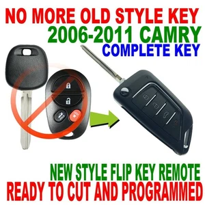 A- KEY FLIP REMOTE FOR 2006-11 CAMRY DOT CHIP KEYLESS ENTRY FOB IMMOBILIZER JDM - Picture 1 of 8