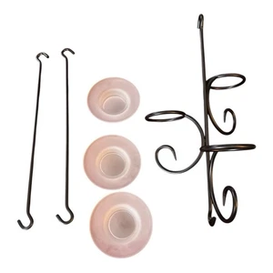 Candelabro colgante Partylite Cascade Tealight P7550 3 soportes de vidrio esmerilado - Imagen 1 de 3