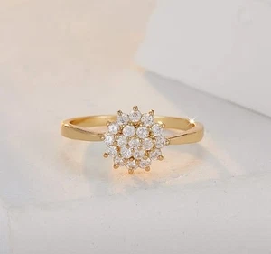 Cluster Engagement Ring 2.6ct Cubic Zirconia Stainless Steel Ring Size 7 - Picture 1 of 2