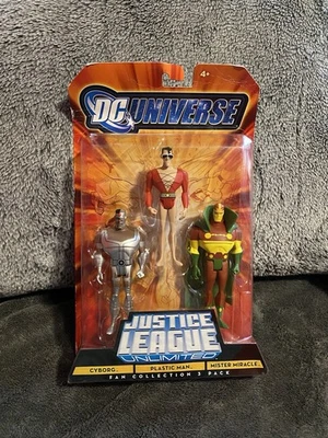 Justice League Unlimited Cyborg Plastic Man Mister Miracle Figura Pack Nuevo DC Foto 1 de 3