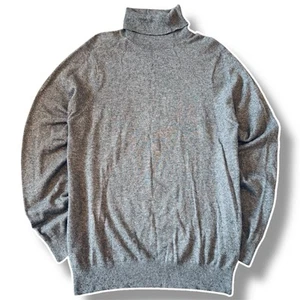 Marks & Spence Mens Small Grey Cashmere Long Sleeve Turtle Neck Jumper Sweater - Picture 1 of 7
