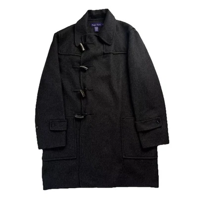 Abrigo Ralph Lauren Etiqueta Púrpura Chaqueta Palanca Lana Guisante Cachemira L Abrigo Foto 1 de 4