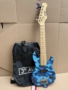 Chitarra Elettrica 3rd Avenue Junior Taglia 1/4 Modello Blu Progetto Chitarra Kool - Foto 1 di 9