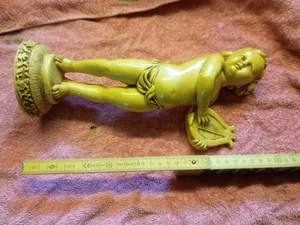 Vintage Weiß Creme Engels harfe Statue - Bild 1 von 4