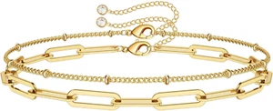 14K Gold Filled Dainty Layered Evil Eye Pearl Bar Turtle Bracelet Adjust Jewelry - Picture 1 of 12