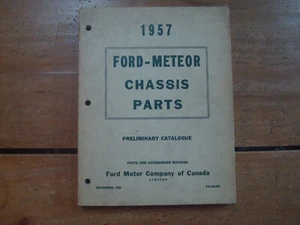 Catálogo preliminar de piezas de chasis Ford-Meteor 1957 PA-759-57S. Canadiense - Imagen 1 de 6