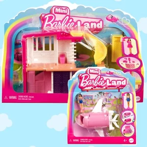 CONJUNTO/DOS Mini BarbieLand Dream House + Avión de ensueño que cambia de color + DOS muñecas de 1,5 pulgadas - Imagen 1 de 7