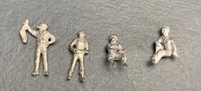 HO Figure Group 4 Fishermen - Unpainted white metal HO3653 - Image 1 of 4
