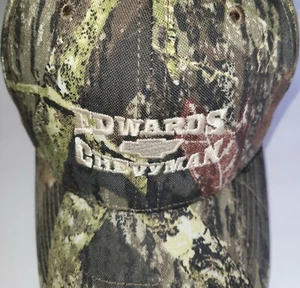 Camo Mossy Oak Edward's Chevyman Hat Chevrolet Bowtie Outdoor Cap Mens Size OSFM - Picture 1 of 10