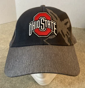 Ohio State University Buckeyes Gray Leaf Cap Hat Strapback Embroidered Logo - Picture 1 of 7